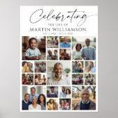 Celebrating the Life of Name 21 Photo Collage Poster (Voorkant)