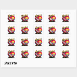 Celebrating US Independence Day Vierkante Sticker