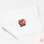 Celebrating US Independence Day Vierkante Sticker (Envelop)