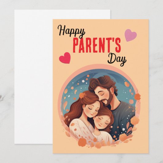 "Celebrating You, Mom & Dad" Feestdagenkaart (Voorkant / Achterkant)