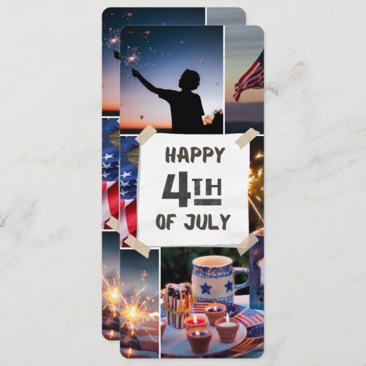 #CelebratingHappy4thOfJulyFlatCard (Voorkant / Achterkant)