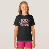 Celebration 100 Days of School Kids Girls' Basic T-shirt (Voorkant volledig)