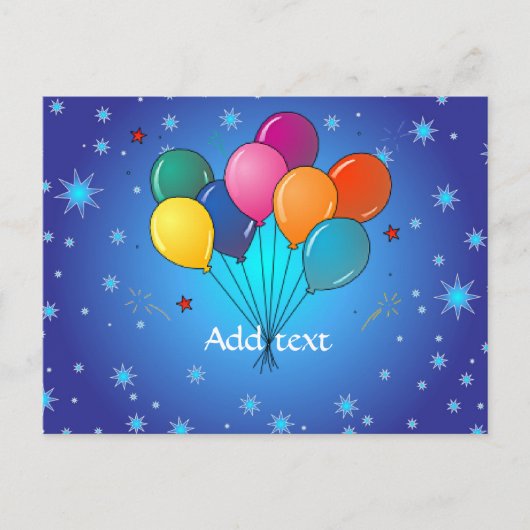 Celebration Balloons Sjabloon Briefkaart (Voorkant)