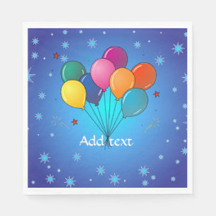 Celebration Balloons Sjabloon Servet