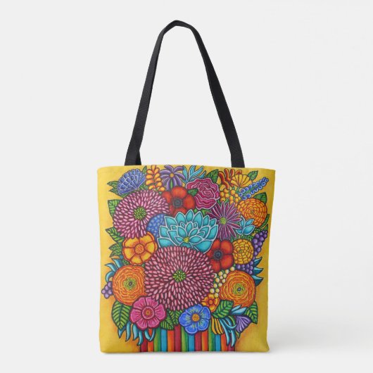 Celebration Bouquet All over Canvas tas (Achterkant)