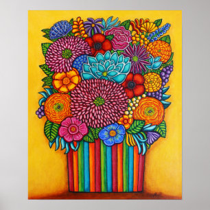 Celebration Bouquet Print van Lisa Lorenz