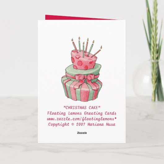 Celebration Cake Christmas Kaart (Achterkant)