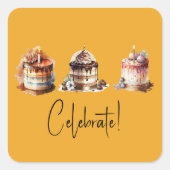 Celebration Cake Trio Stickers (Voorkant)