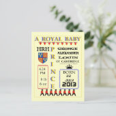 Celebration Cards Royal Prince George van Cambridg Briefkaart (Staand voorkant)