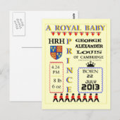 Celebration Cards Royal Prince George van Cambridg Briefkaart (Voorkant / Achterkant)