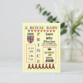 Celebration Cards Royal Prince Louis van Cambridge Uitnodiging Briefkaart (Staand voorkant)