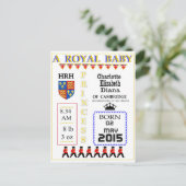 Celebration Cards Royal Princess Charlotte Briefkaart (Staand voorkant)