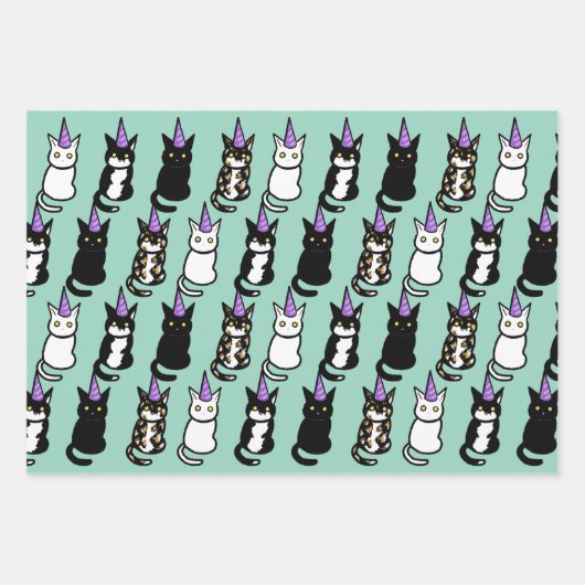 Celebration Cat Wrapping Paper (Voorkant)