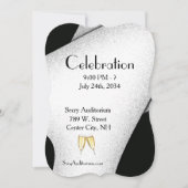 Celebration Champagne Glass Invitation Kaart (Voorkant)