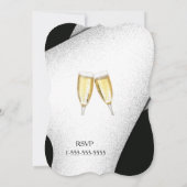 Celebration Champagne Glass Invitation Kaart (Achterkant)