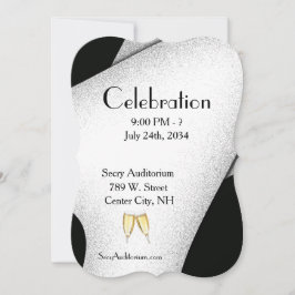 Celebration Champagne Glass Invitation Kaart