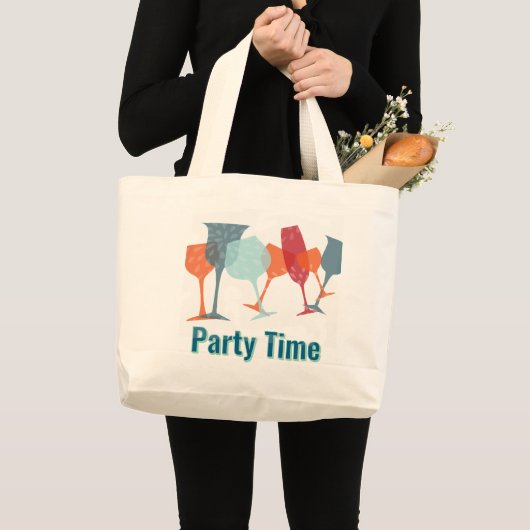 Celebration Cocktails Design Grote Tote Bag (Voorkant (product))