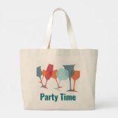 Celebration Cocktails Design Grote Tote Bag (Achterkant)