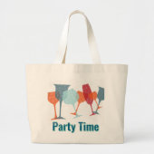 Celebration Cocktails Design Grote Tote Bag (Voorkant)