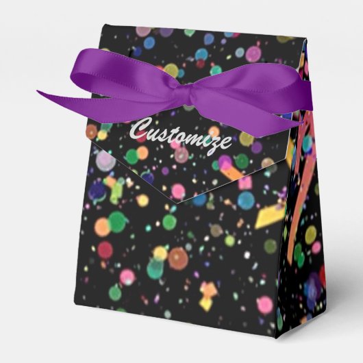Celebration Confetti Pattern Favor Box Bedankdoosjes (Voorkant Zijde)