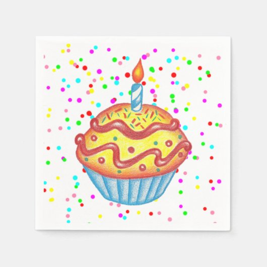 Celebration Cupcake Napkins Servet (Voorkant)