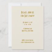 Celebration deco flapper party-uitnodiging kaart (Achterkant)