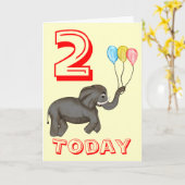 Celebration Elephant. Kaart (Gele Bloem)