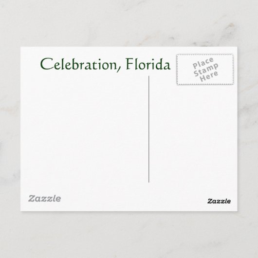 Celebration, Florida Briefkaart (Achterkant)