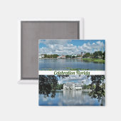 Celebration Florida Square Magnet 2 Photos (Voorkant / Achterkant)
