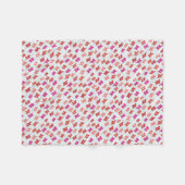 Celebration Flowers and Polka Dots Fleece Deken (Voorkant (Horizontaal))