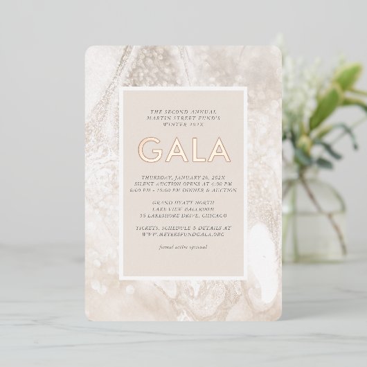 Celebration Gala Folie Uitnodiging (Staand Voorkant)