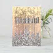 Celebration Gold en Silver Crown Princess Kaart (Staand voorkant)