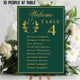 Celebration Golf Wedding Seating 10 Guest Names Kaart