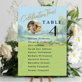 Celebration Golf Wedding Seating 10 Guest Names Kaart