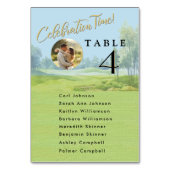 Celebration Golf Wedding Seating 8 Guest Names Kaart (Voorkant)