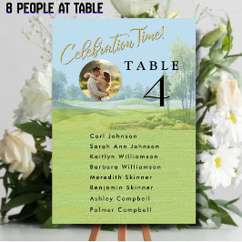 Celebration Golf Wedding Seating 8 Guest Names Kaart