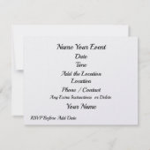 Celebration Invitation - Kies uw Papiervoorraad Kaart (Achterkant)