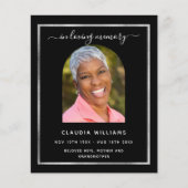 Celebration life begrafenis zwarte boog fotoprogra (Voorkant)