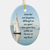 Celebration Life Keepsake Sailor Sailboat Sailing Keramisch Ornament (Achterkant)