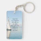 Celebration Life Keepsake Sailor Sailboat Sailing Sleutelhanger (achterkant)
