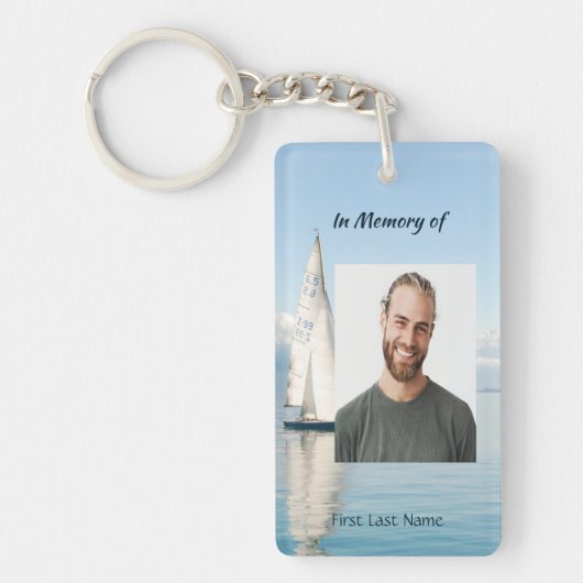 Celebration Life Keepsake Sailor Sailboat Sailing Sleutelhanger (Voorkant)