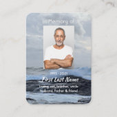 Celebration Life Keepsake Storm Cloud Ocean Wave Visitekaartje (Voorkant)