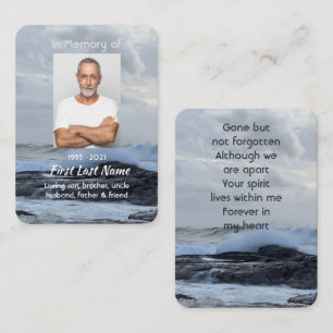 Celebration Life Keepsake Storm Cloud Ocean Wave Visitekaartje
