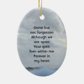 Celebration Life Keepsake Storm Ocean Keramisch Ornament (Achterkant)