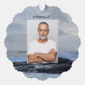 Celebration Life Keepsake Storm Ocean Ornament Kaart (Voorkant)