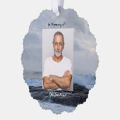 Celebration Life Keepsake Storm Ocean Ornament Kaart (Links)