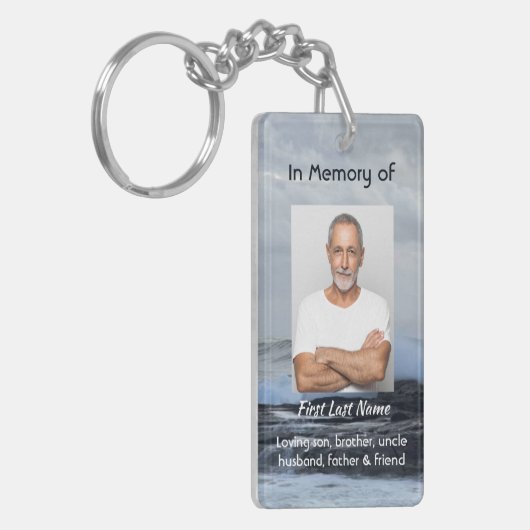 Celebration Life Keepsake Storm Ocean Sleutelhanger (Voorkant Links)