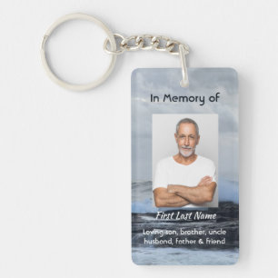 Celebration Life Keepsake Storm Ocean Sleutelhanger