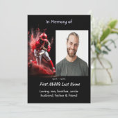 Celebration Life Service Baseball Softball Player Kaart (Staand voorkant)