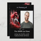 Celebration Life Service Baseball Softball Player Kaart (Voorkant / Achterkant)